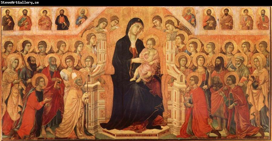 Duccio di Buoninsegna Maria and Child throning in majesty, hoofddpaneel of the Maesta, altar piece